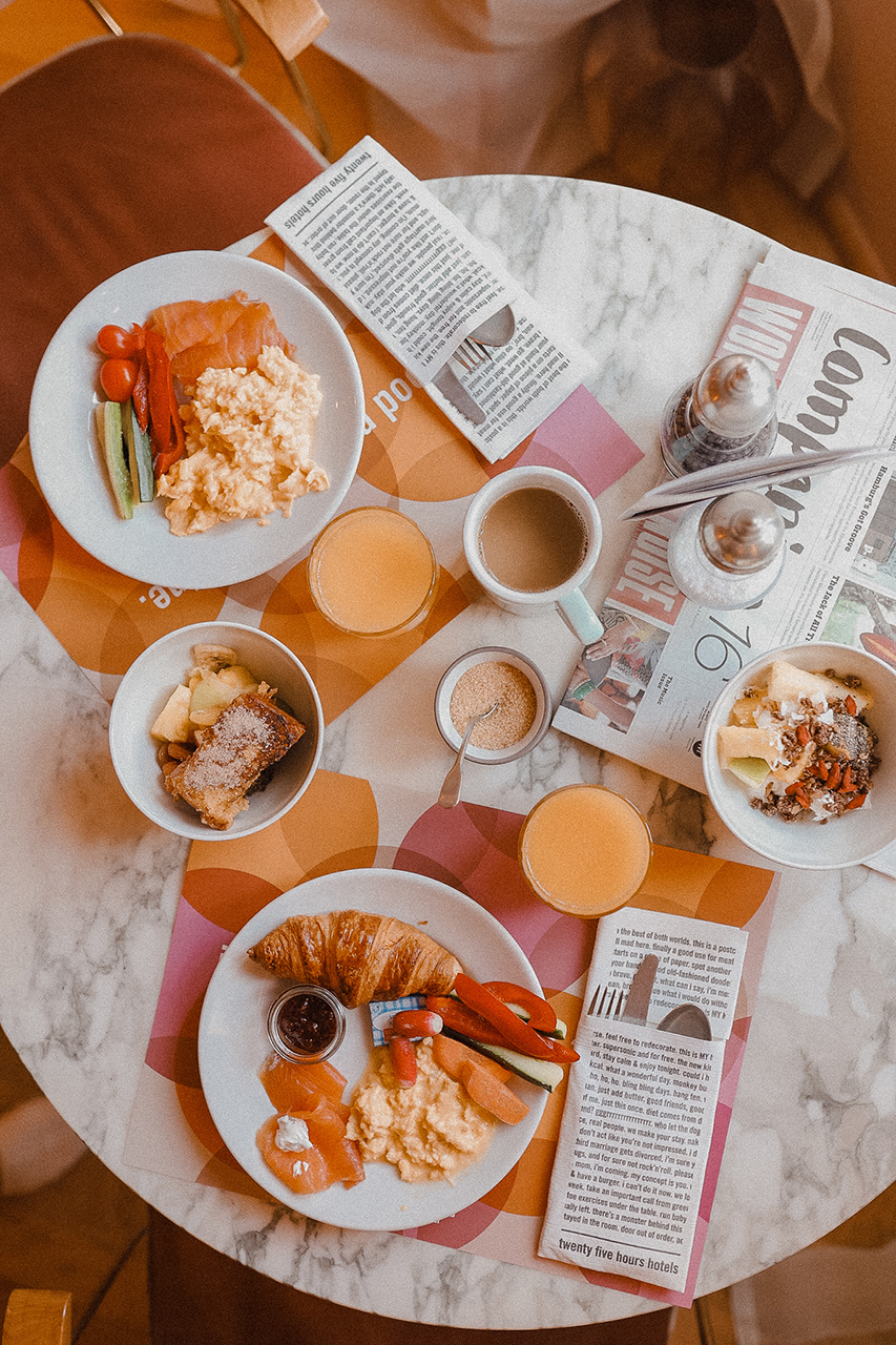 The breakfast at the 25 hours hotel Terminus Nord in Paris